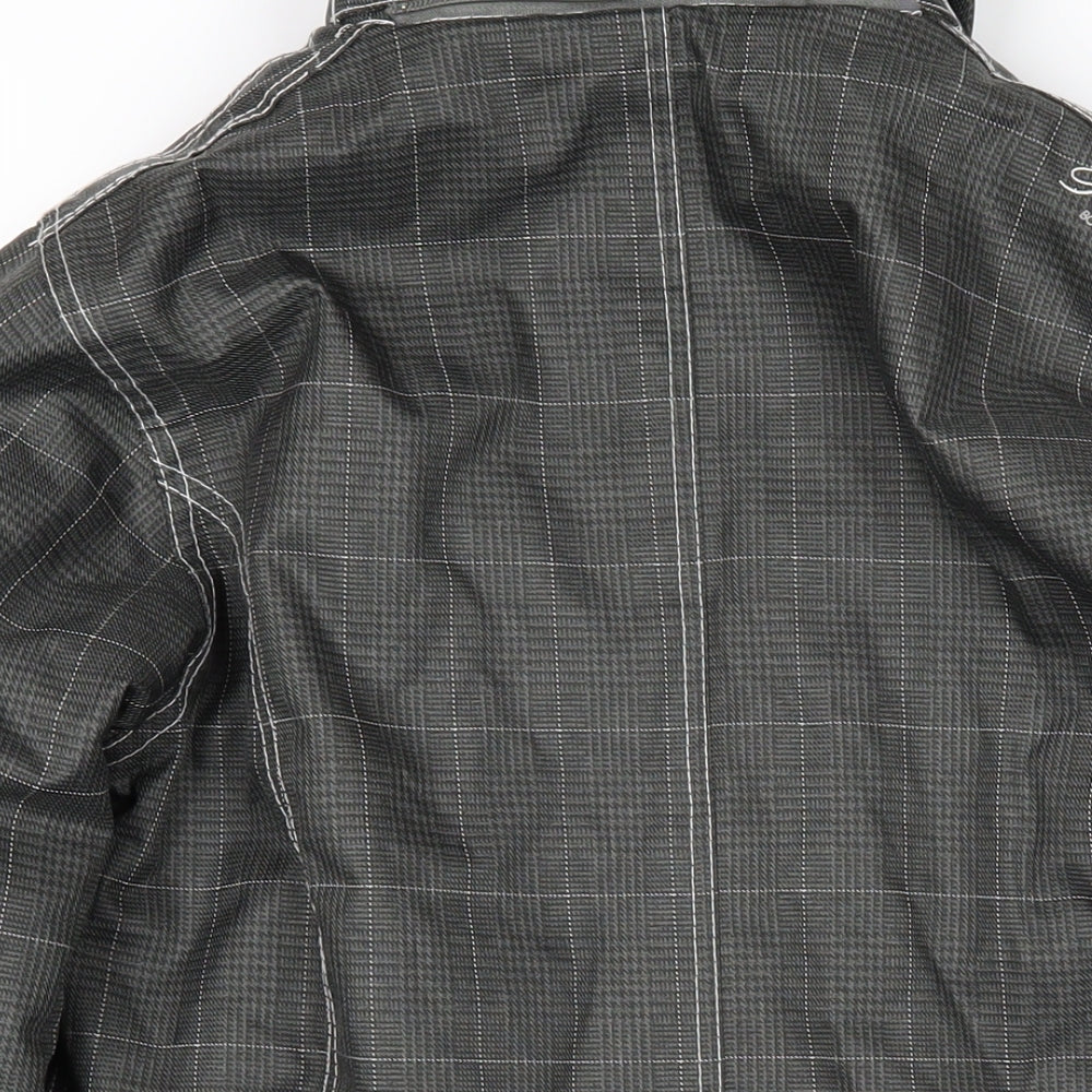 Protest Womens Grey Check Gilet Coat Size 14 Zip
