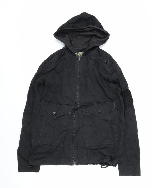 MCR Mens Black Jacket Coat Size S Zip