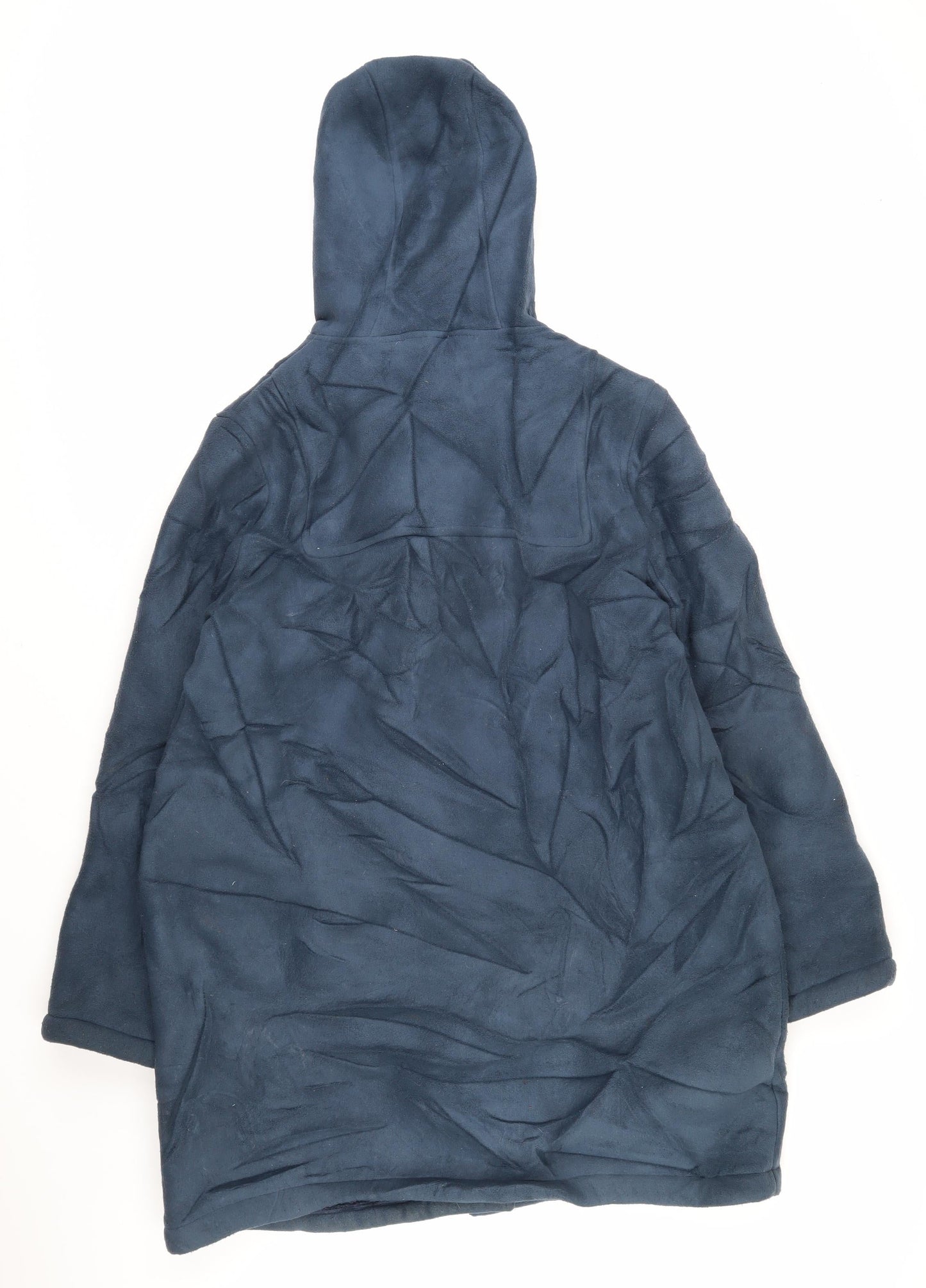 Cotton Traders Womens Blue Overcoat Coat Size 16 Toggle