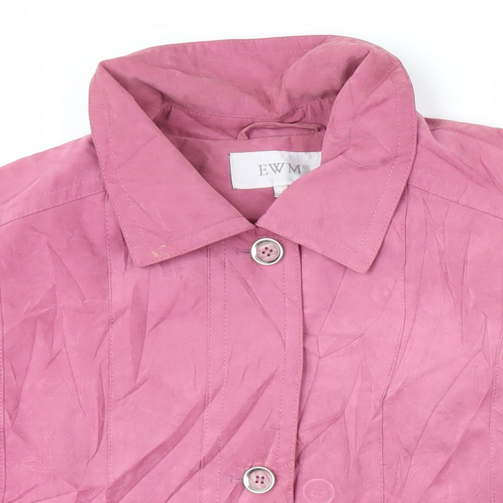 EWM Womens Pink Jacket Blazer Size 16 Button