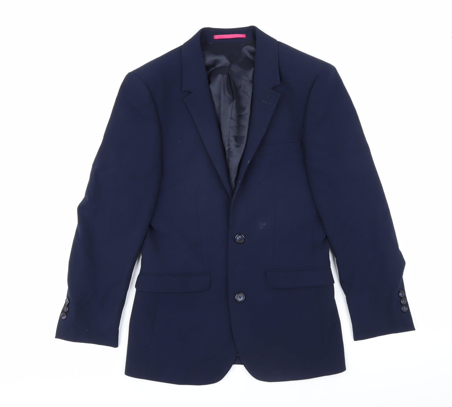 OneSix5ive Mens Blue Polyester Jacket Blazer Size 34 Regular