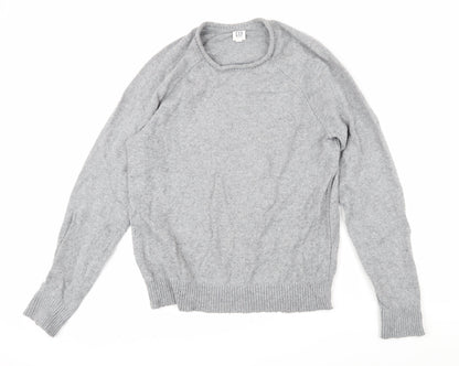 Gap Womens Grey Round Neck Wool Pullover Jumper Size M
