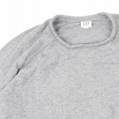 Gap Womens Grey Round Neck Wool Pullover Jumper Size M