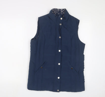 Damart Womens Blue Gilet Jacket Size 12 Zip