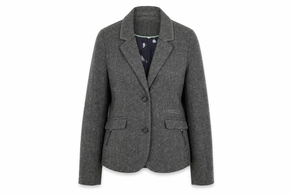 RJR.John Rocha Womens Grey Jacket Blazer Size 14 Button