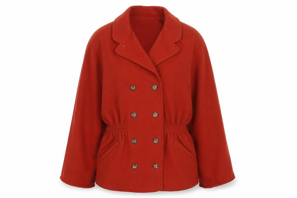 By Boules Womens Orange Jacket Size 10 Button