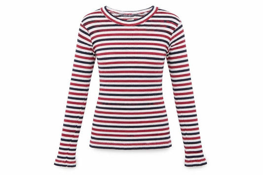 Brave Soul Womens Multicoloured Crew Neck Striped Cotton Pullover Jumper Size M - Stretch