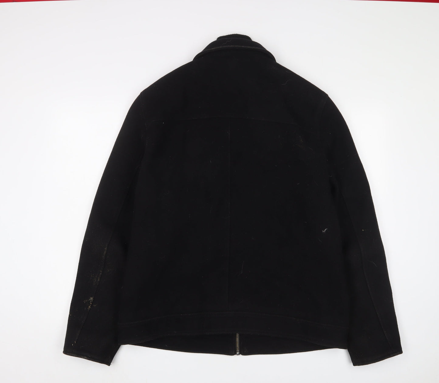 Black Rivet Mens Black Jacket Size L Zip - Pockets
