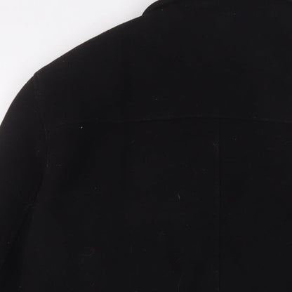 Black Rivet Mens Black Jacket Size L Zip - Pockets