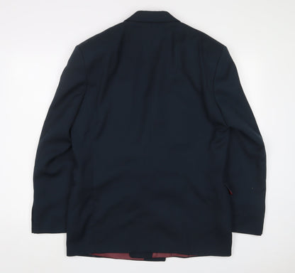 River Island Mens Blue Polyester Jacket Suit Jacket Size 38 Regular