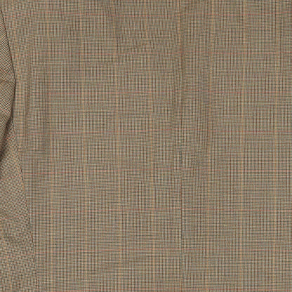 Blazer Mens Brown Plaid Polyester Jacket Suit Jacket Size 38 Regular