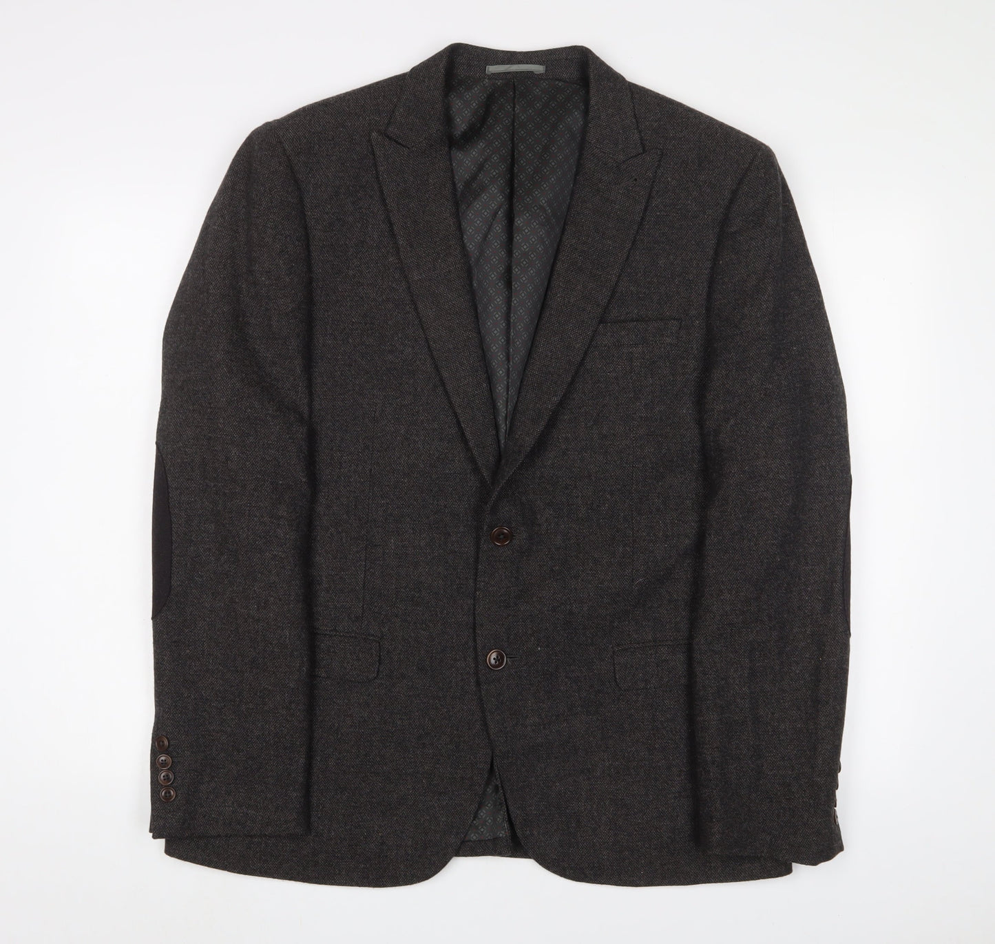NEXT Mens Brown Wool Jacket Suit Jacket Size 44 Regular