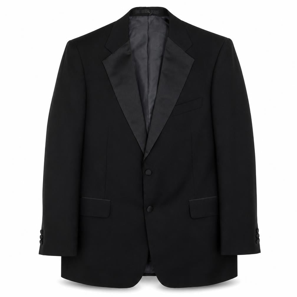 Marks & Spencer Mens Black Polyester Jacket Suit Jacket Size 44 Regular