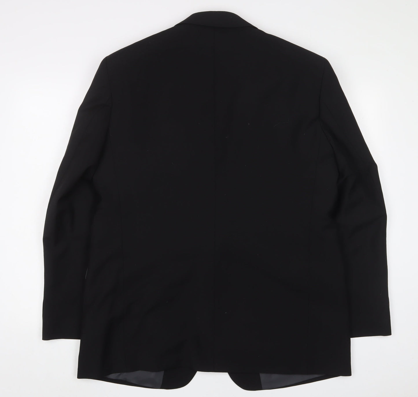 Marks and Spencer Mens Black Polyester Jacket Suit Jacket Size 44 Regular