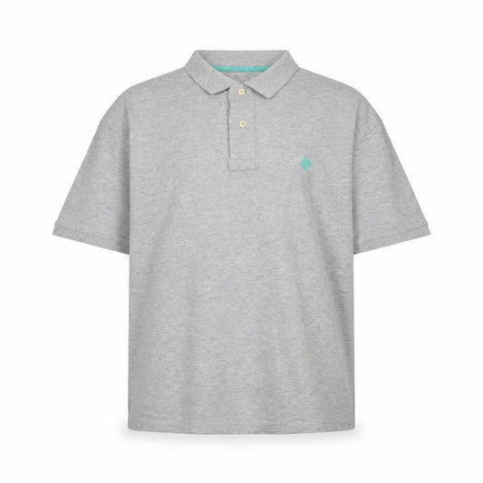 Springfield Mens Grey Cotton Polo Size 2XL Collared Button - Logo, Embroidered