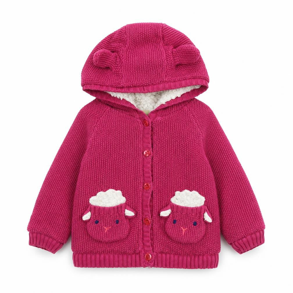 John Lewis Girls Pink Jacket Size 12-18 Months Button