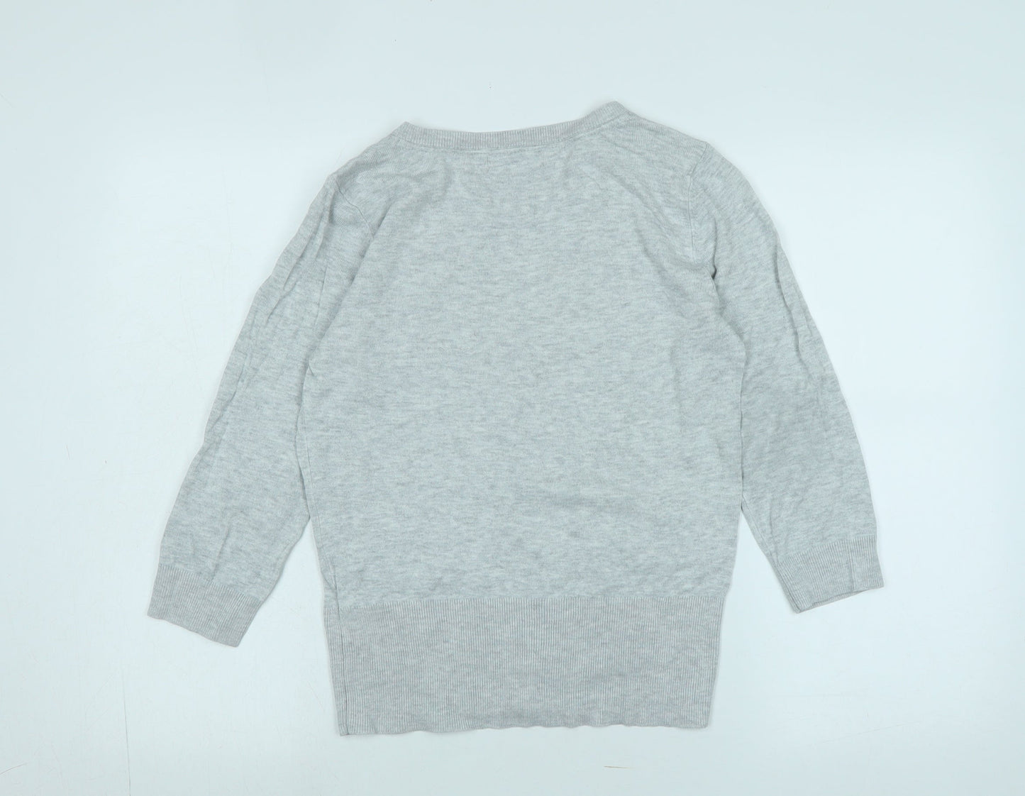 RedHead Womens Grey Crew Neck Viscose Pullover Jumper Size 12