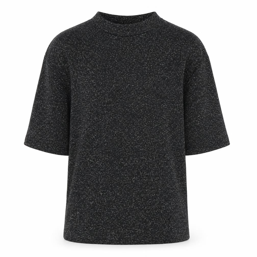 Dorothy Perkins Womens Grey Mock Neck Polyester Pullover Jumper Size 10 - Glittery effect