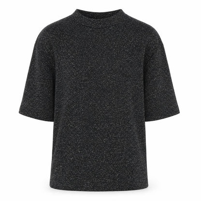 Dorothy Perkins Womens Grey Mock Neck Polyester Pullover Jumper Size 10 - Glittery effect