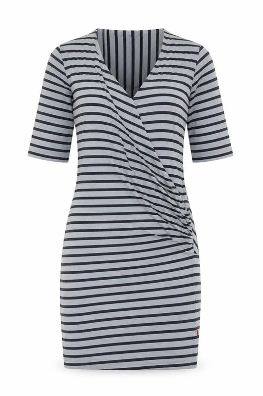 Jackpot Womens Grey Cotton Bodycon Size M V-Neck - Logo