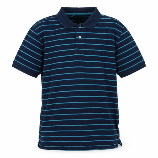 Blue Harbour Mens Blue Cotton Polo Size M Collared - Logo