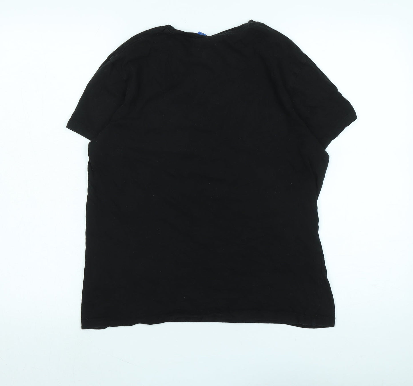 Batman Boys Black Cotton Basic T-Shirt Size L Crew Neck - Logo