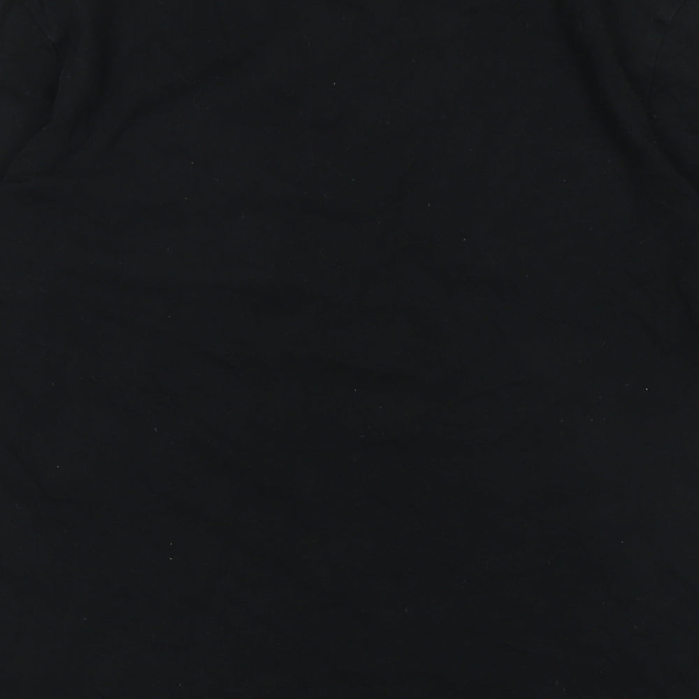 Batman Boys Black Cotton Basic T-Shirt Size L Crew Neck - Logo