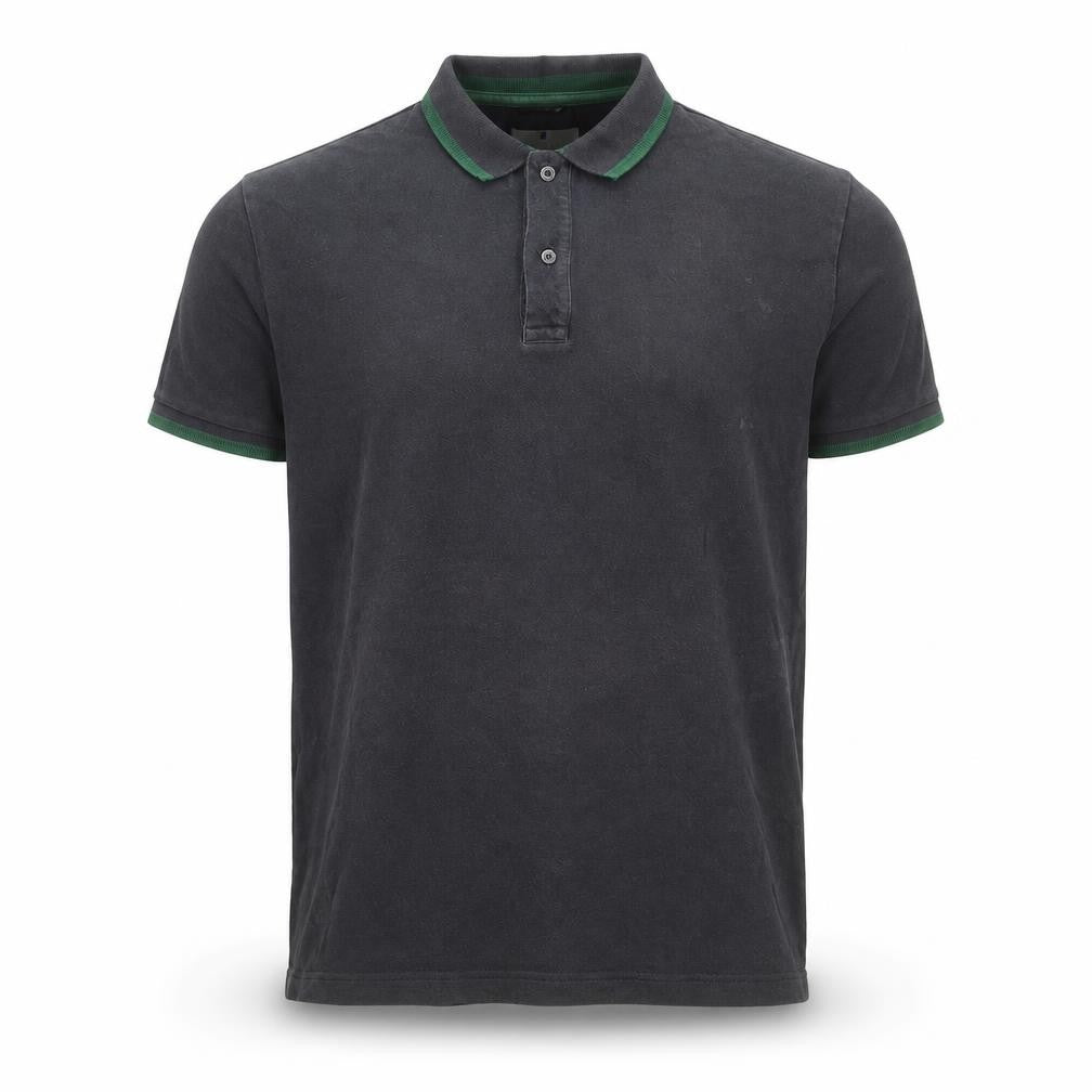 Larsson & Co Mens Blue Cotton Polo Size M Collared Button
