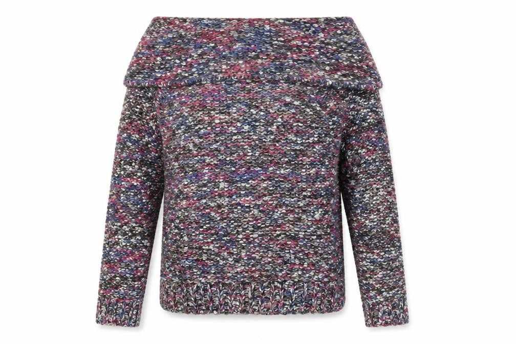 Apricot Womens Multicoloured Scoop Neck Acrylic Pullover Jumper Size 12