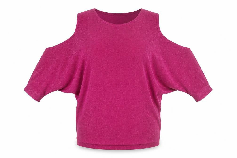 Phase Eight Womens Purple Viscose Basic T-Shirt Size L Round Neck