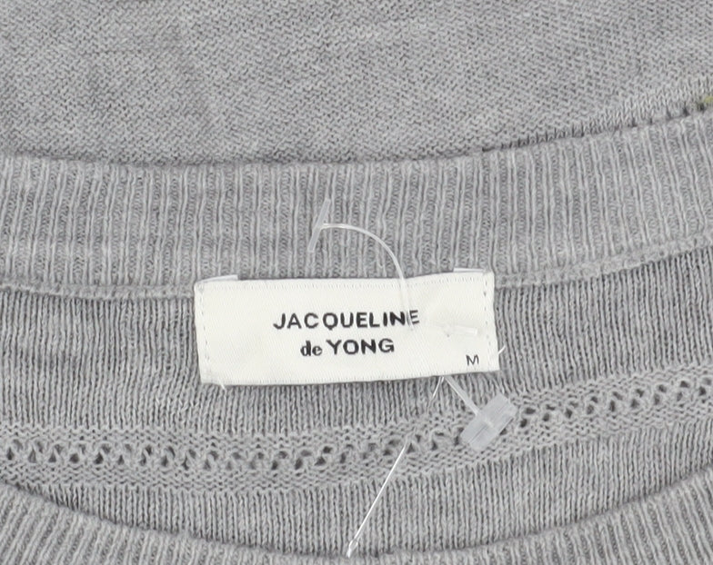 Jacqueline de Yong Grey Knit Pullover Jumper M
