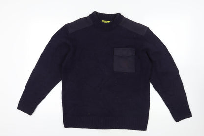 Additional front view of Workwear Black jumper, size S, Crew Neck