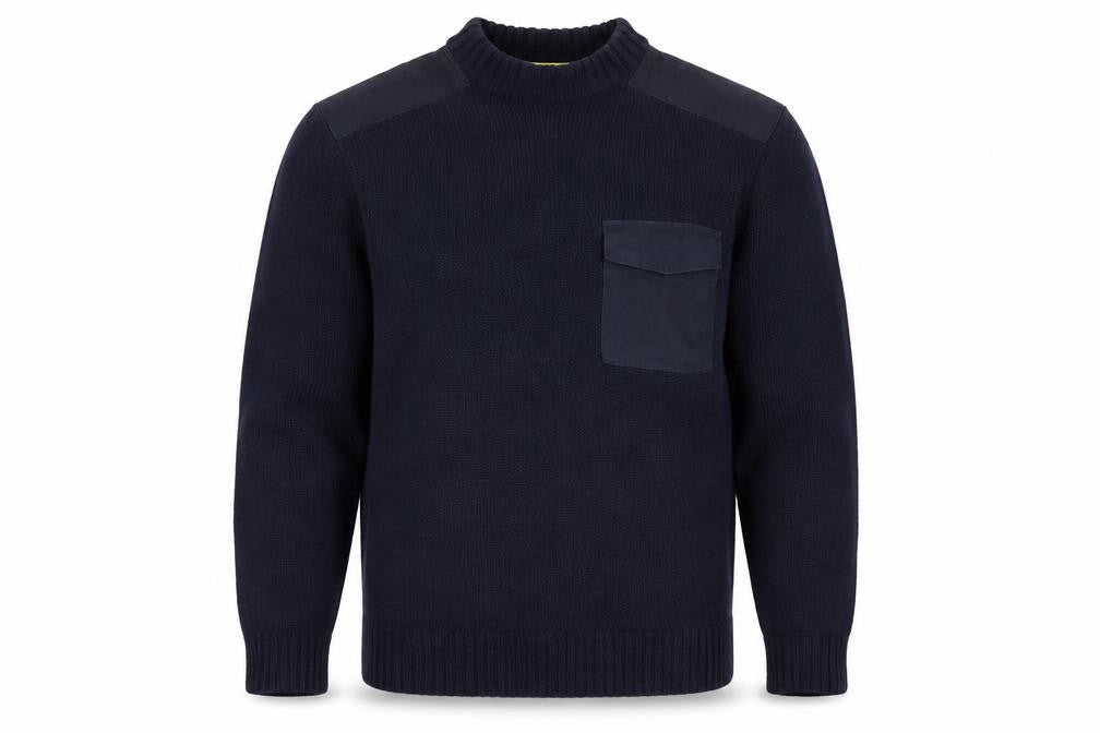 Workwear Black Pullover Jumper, Size S, Crew Neck