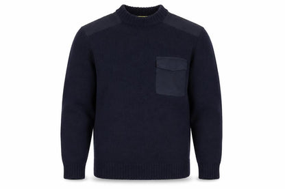 Front view of Workwear Black jumper, size S, Crew Neck