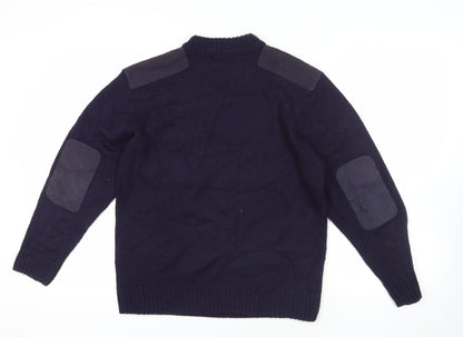 Back view of Workwear Black jumper, size S, Crew Neck