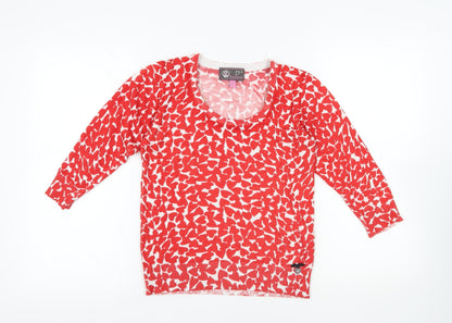 Additional front view of Lipsy Red Animal Print jumper, size 14