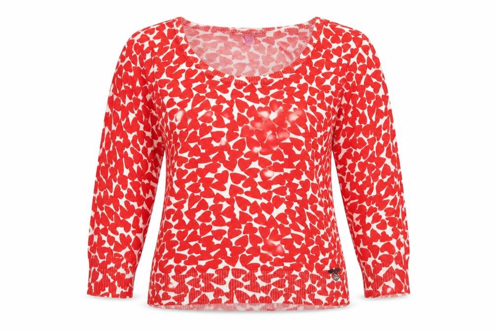 Lipsy Red Animal Print Pullover Jumper Size 14