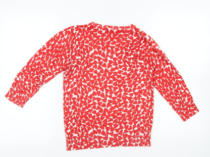 Back view of Lipsy Red Animal Print jumper, size 14