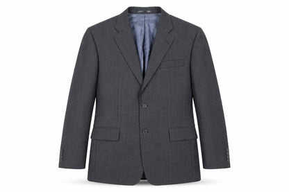 Front view of Berwin & Berwin Grey Wool Blazer, size M, Two-Button