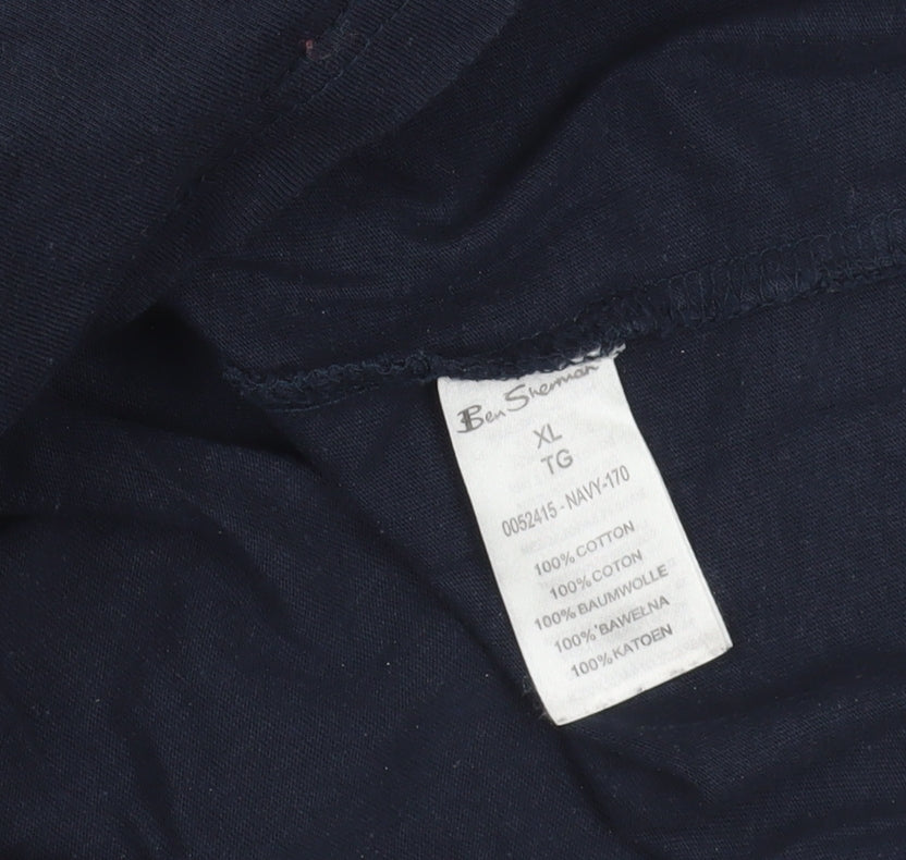 Ben Sherman Men's Navy Blue T Shirt  XL