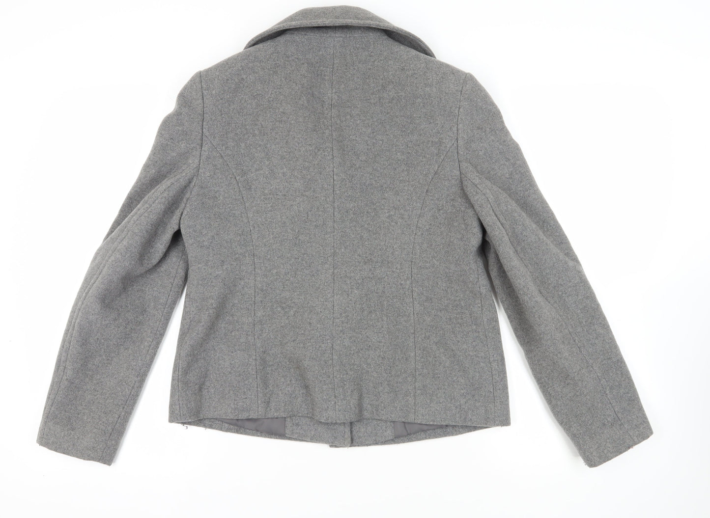 Dorothy Perkins Grey Buttoned Wool Jacket Size 12