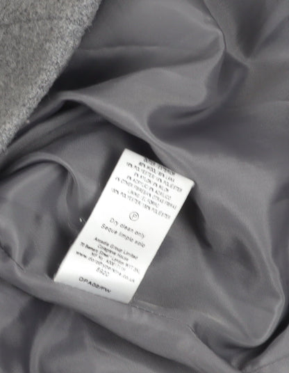 Close-up detail of Dorothy Perkins Grey Buttoned Wool Jacket, size 12
