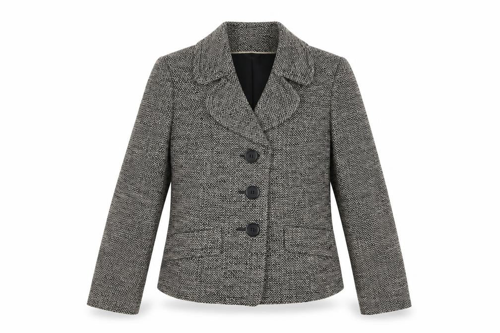 Planet Grey Tweed Blazer, Size 12, Classic Style