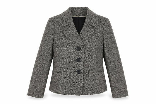Planet Grey Tweed Blazer, Size 12, Classic Style