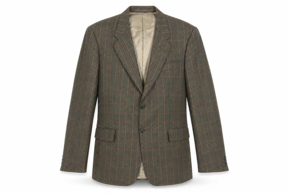Gurteen Brown Check Blazer, Size L, Regular Fit