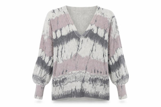 Front view of Lakeland Multicoloured V-Neck jumper, size 10