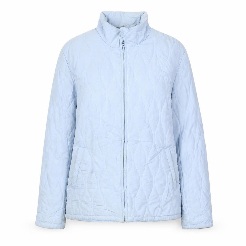 Jack Murphy Womens Blue Quilted Coat Size 12 Zip