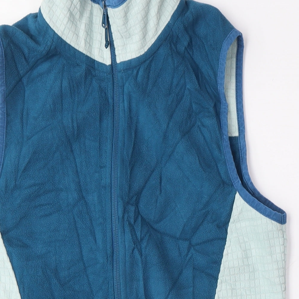 Lands' End Womens Blue Gilet Jacket Size S Zip