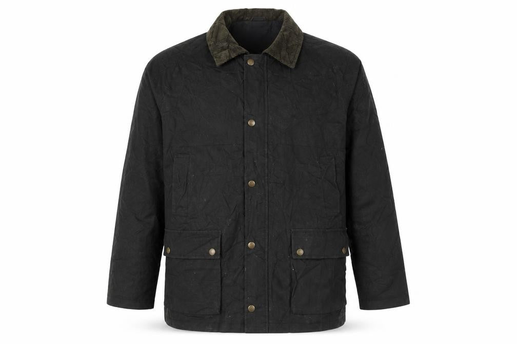 Harvey & Jones Mens Black Jacket Coat Size 2XL Zip - Vintage