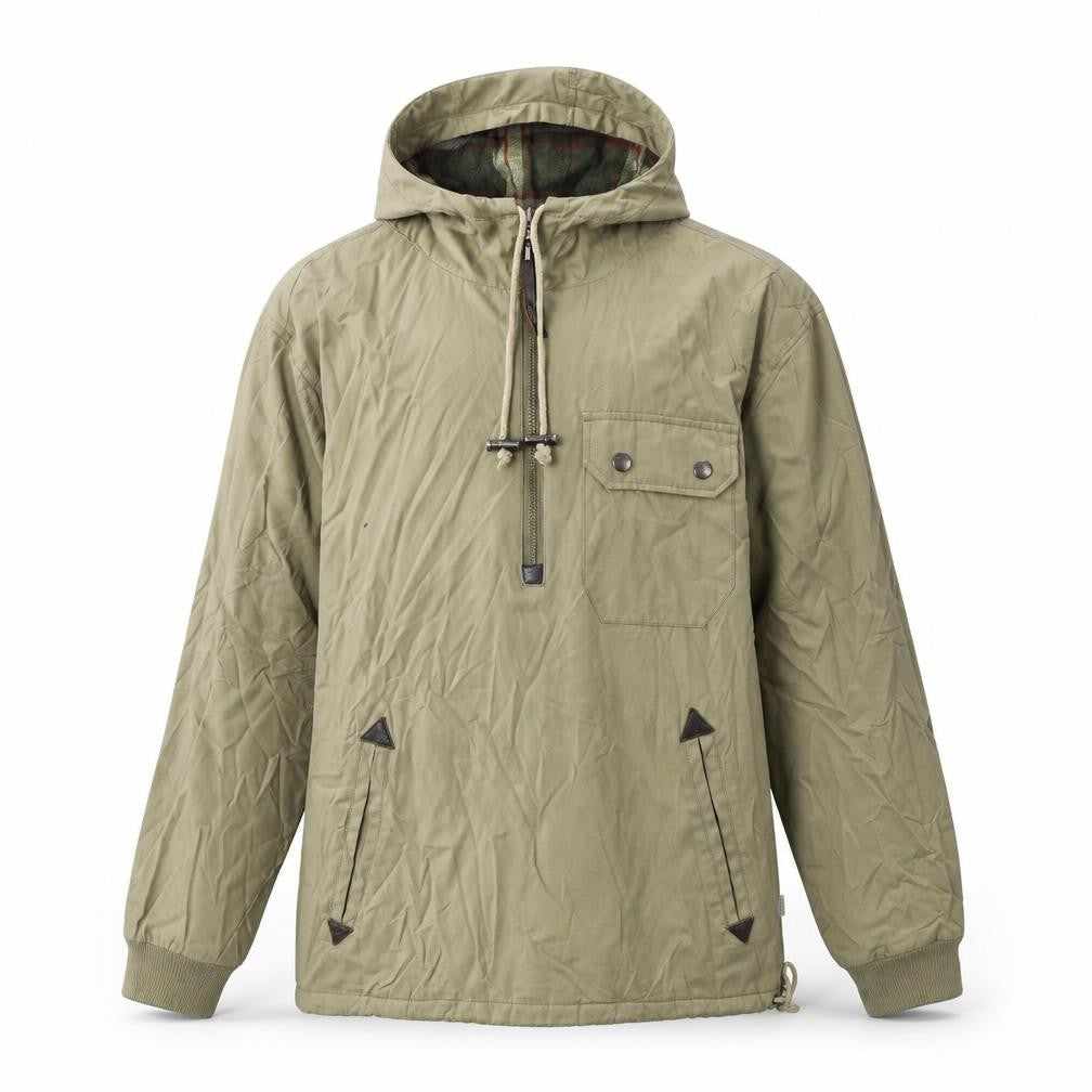 howies Mens Green Anorak Coat Size S Zip - Reversible